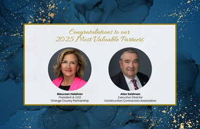 Alan Seidman & Maureen Halahan to be Honored as Orange County Partnership’s 2025 Most Valuable Partners